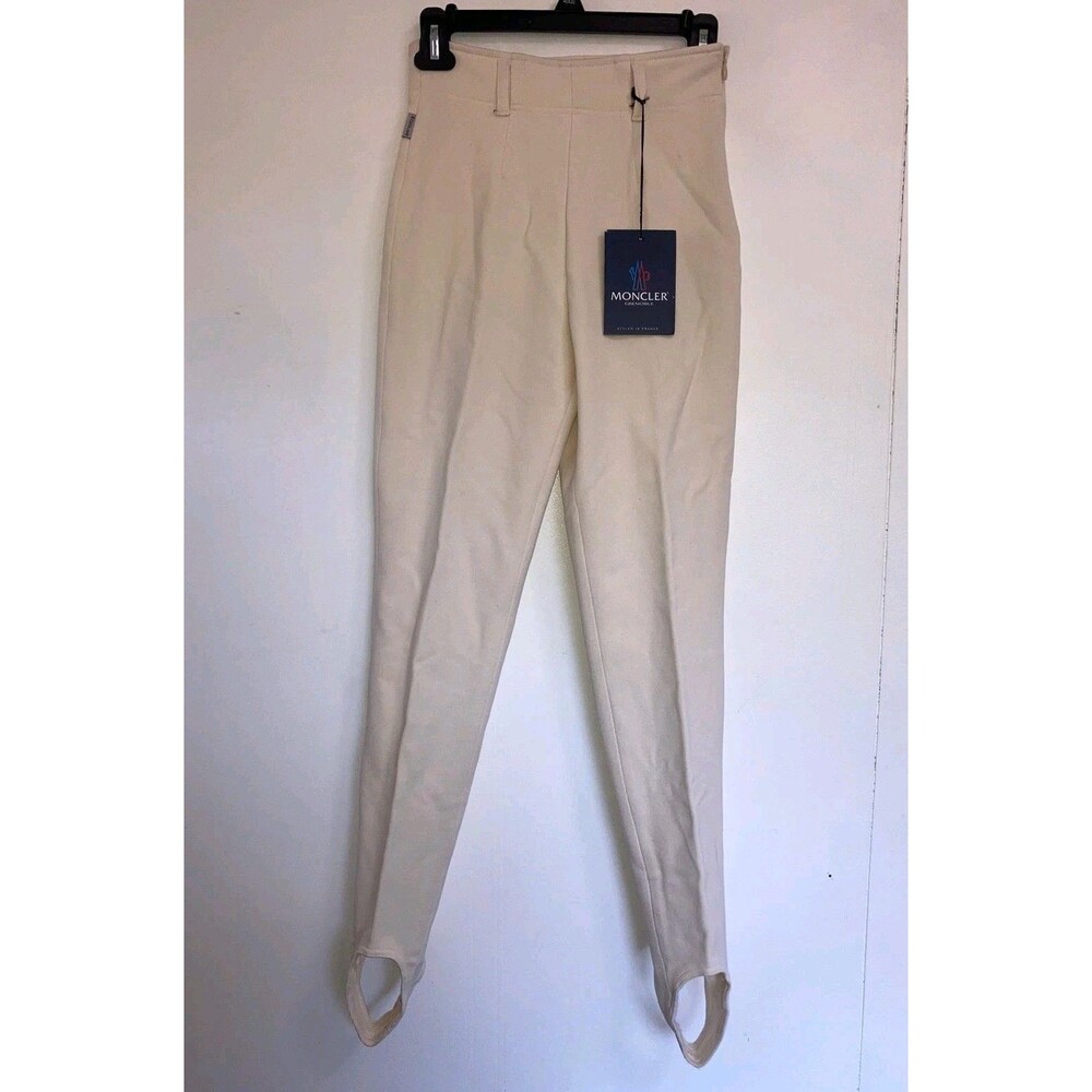 Moncler Grenoble Pants Womens 40 Stirrup Ski Khaki Snow Preppy NWT